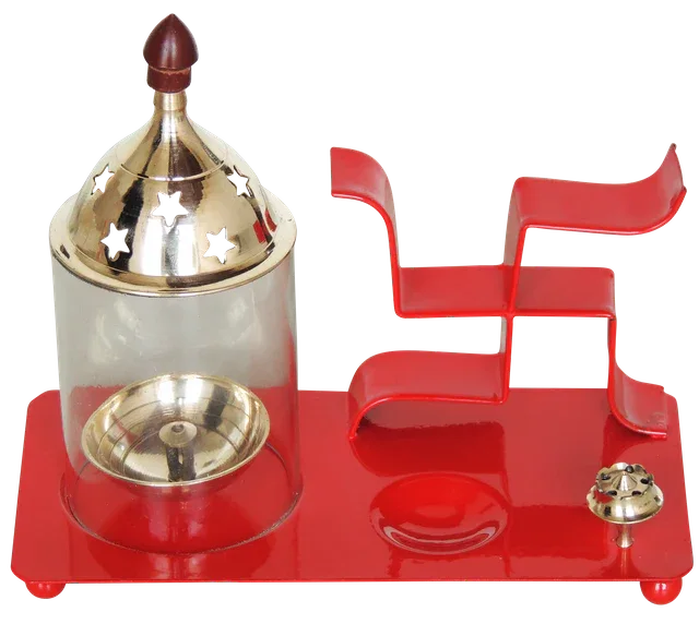 beautiful diyas diwali Iron & Brass Swastic Chimney - ArtyCraftz.com
