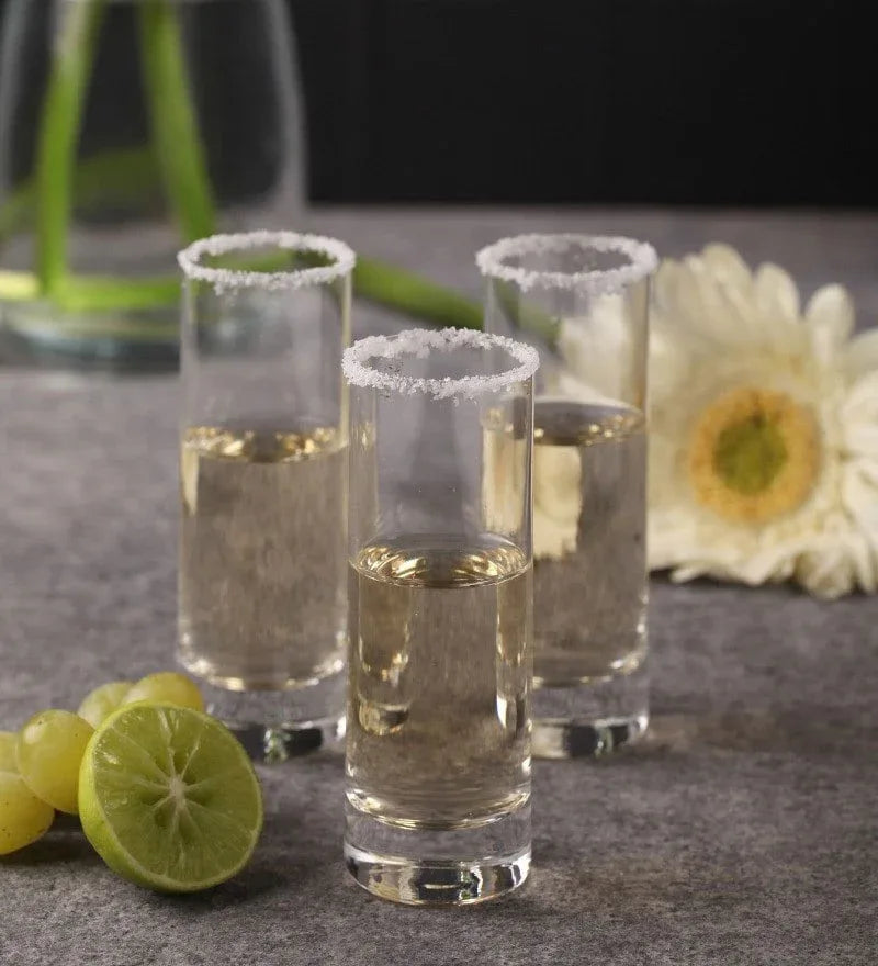 Bohemia - Crystal Barline Tall Cocktail/Juice/Mocktail/Water Glass Set, 50ml, Set of 6, Transparent - ArtyCraftz