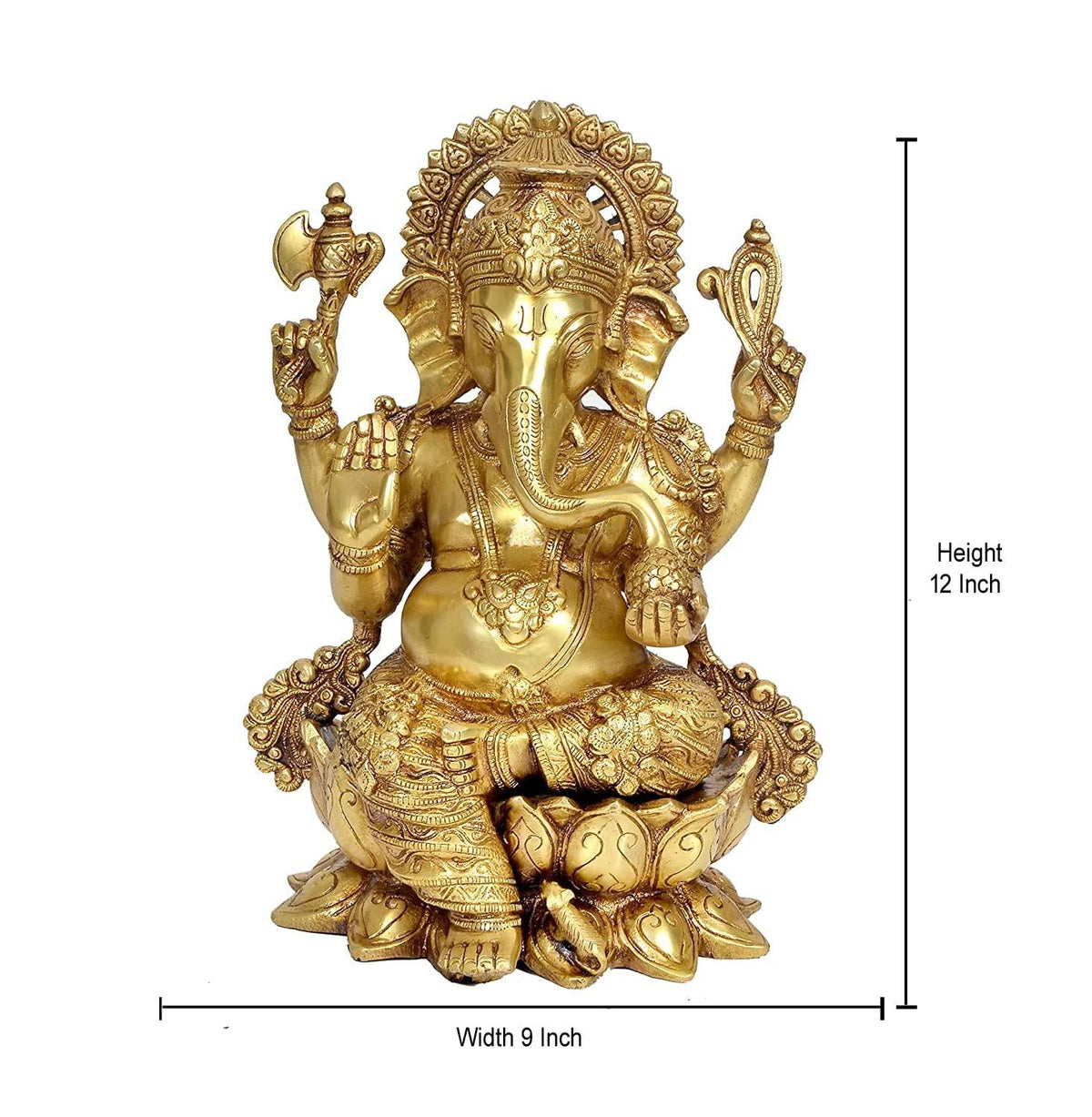 Brass Decorative Lord Ganesha Idol - ArtyCraftz