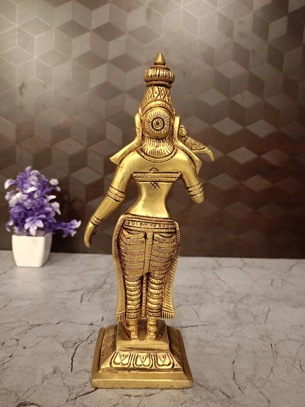 Exquisite Handcrafted Brass Artistry Meenakshi Statue 2-ArtyCraftz.com