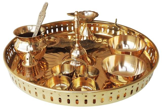 Brass Pooja Thali Set - ArtyCraftz
