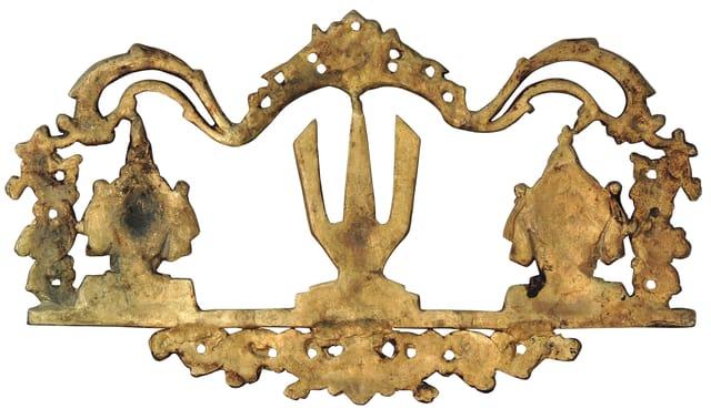 Brass Shankh Chakra Namam Statue - ArtyCraftz