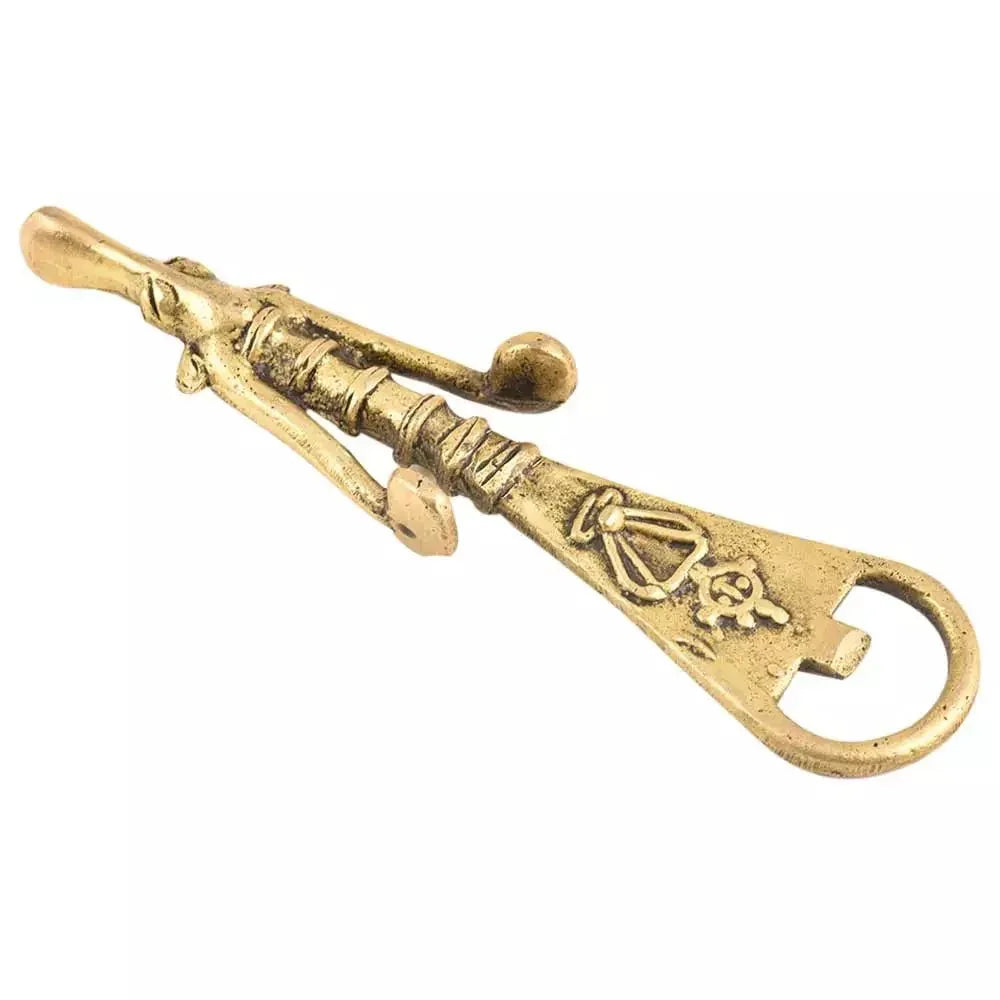 Brass Tribal engraved Ox Bottle Opener - ArtyCraftz