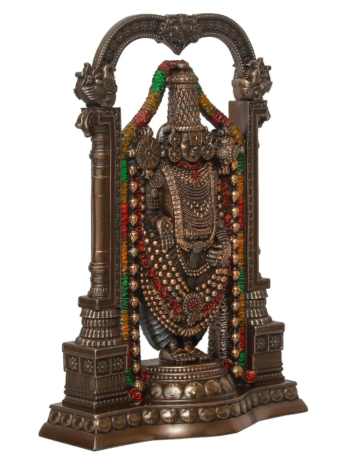 Brown Polyresin Lord Tirupati Balaji Idol - ArtyCraftz