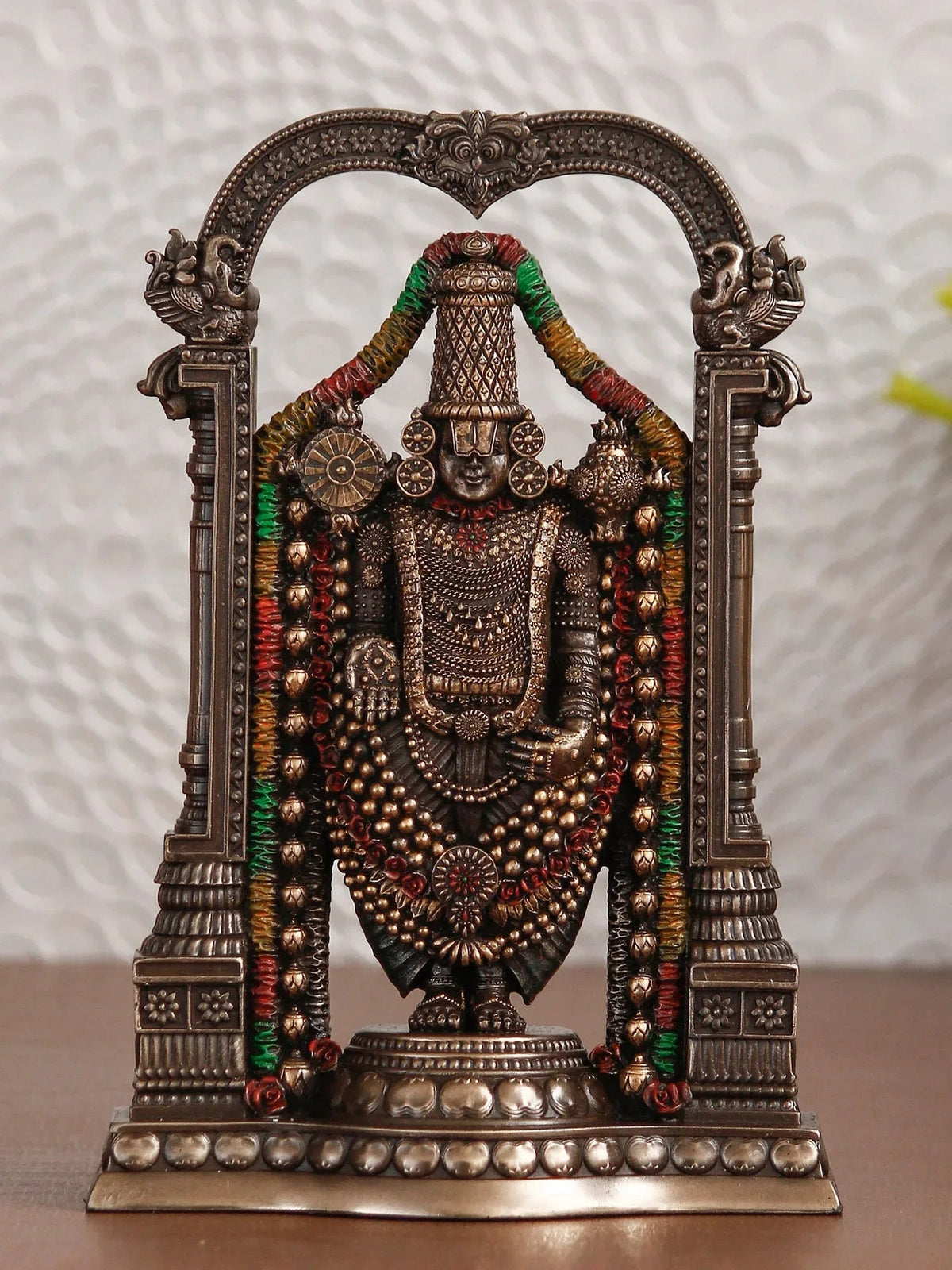 Brown Polyresin Lord Tirupati Balaji Idol - ArtyCraftz