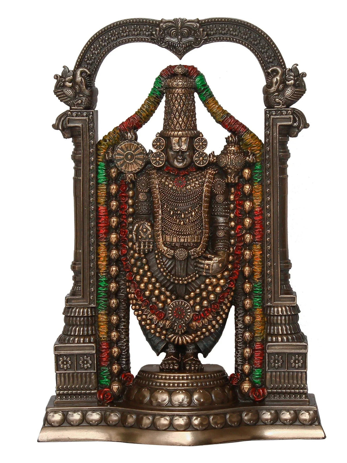 Brown Polyresin Lord Tirupati Balaji Idol - ArtyCraftz