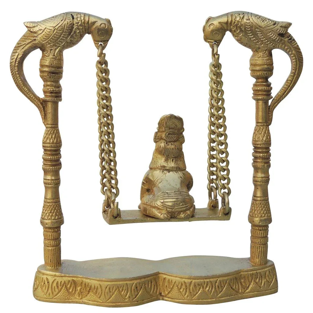 Brass Laddu Gopal Jhula Showpiece