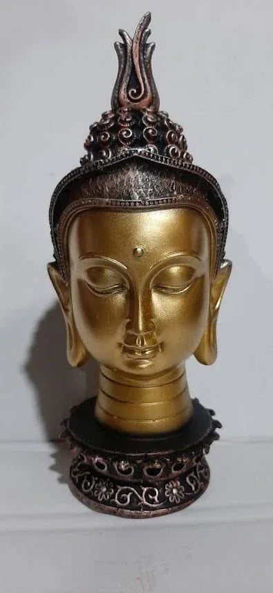 Buddha Vastu Religious Idol Face Head Statue 13 cm in Poly Resin - ArtyCraftz