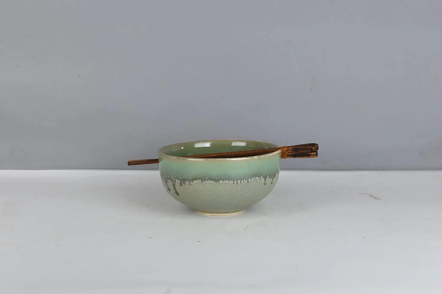 Ceramic Noodle Bowl Green Color - ArtyCraftz