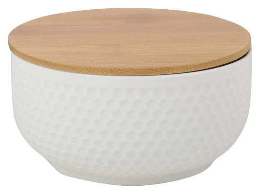 Ceramic Serving Bowl Set with Bamboo Lid - ArtyCraftz