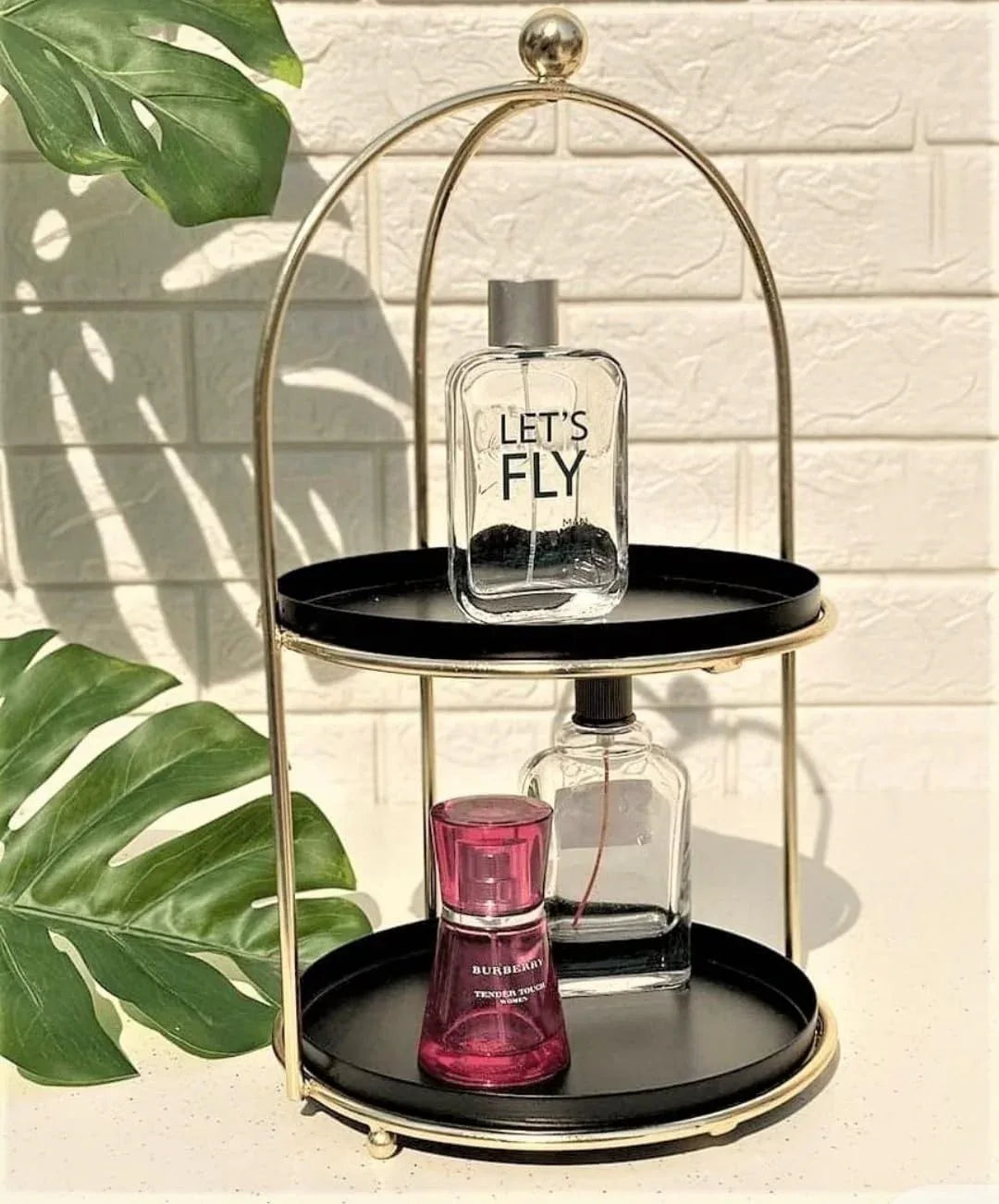 Classic Gold Metal 2 Tiered Cup Displayer - ArtyCraftz
