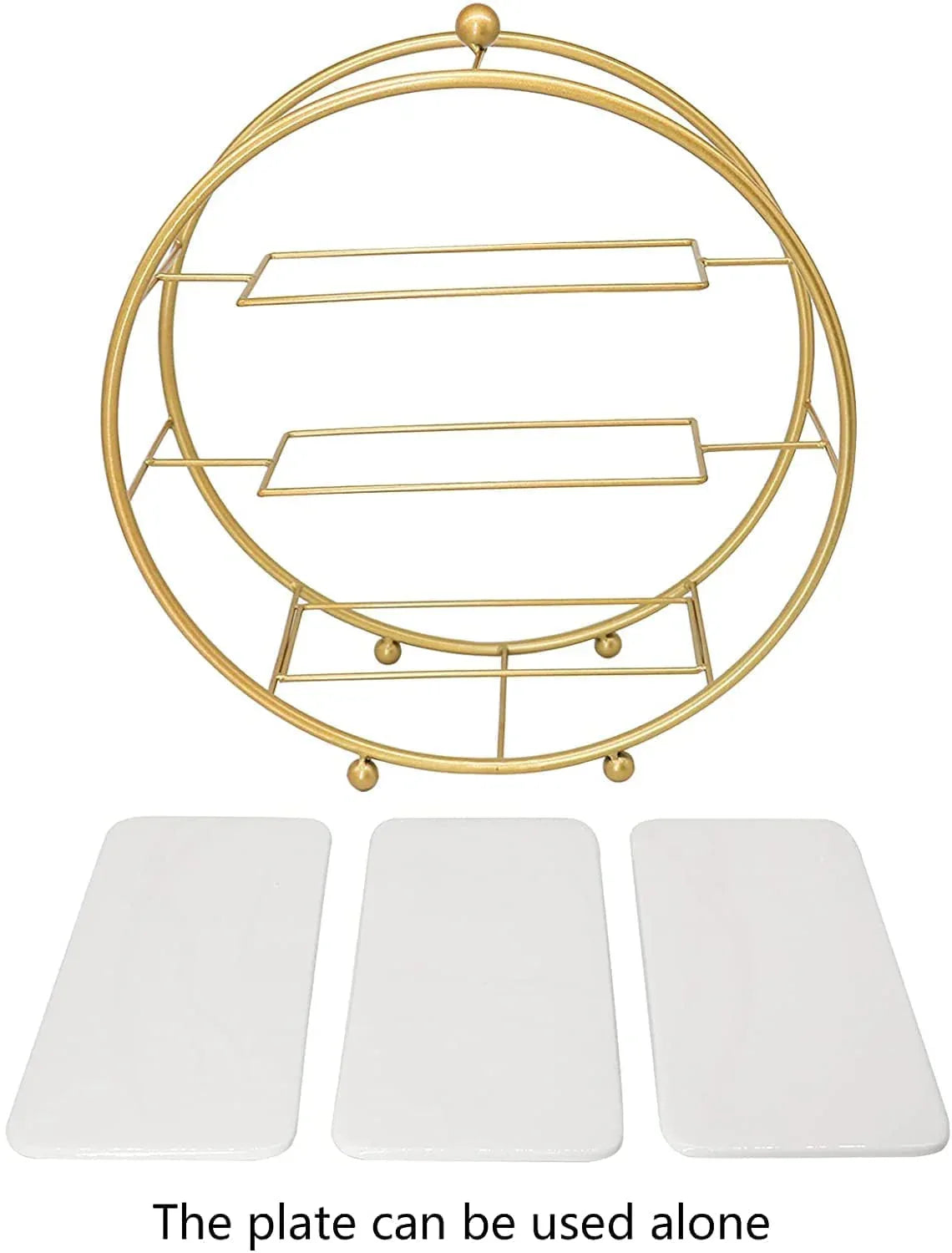 Classic Gold Metal 3 Tiered Cupcake Stand - ArtyCraftz