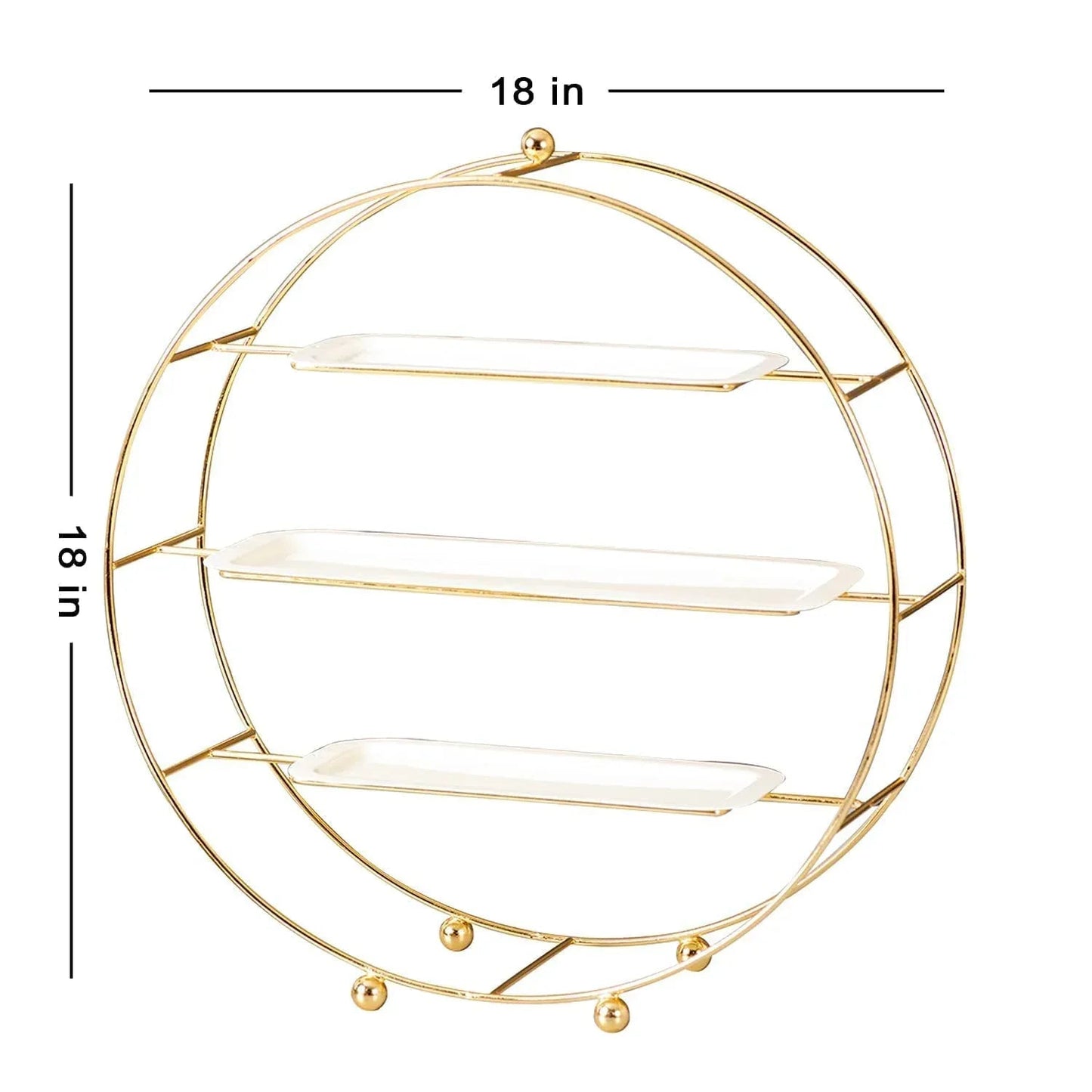 Classic Gold Metal 3 Tiered Cupcake Stand - ArtyCraftz