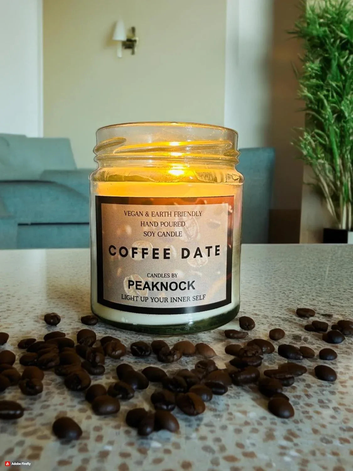 Coffee Beans Scented Jar Candle - ArtyCraftz