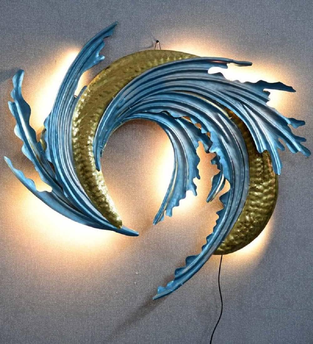 Decorative Metal Wave Wall Hanging for Home Decor and Gifting - ArtyCraftz