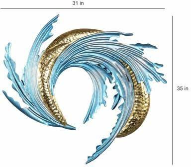 Decorative Metal Wave Wall Hanging for Home Decor and Gifting - ArtyCraftz