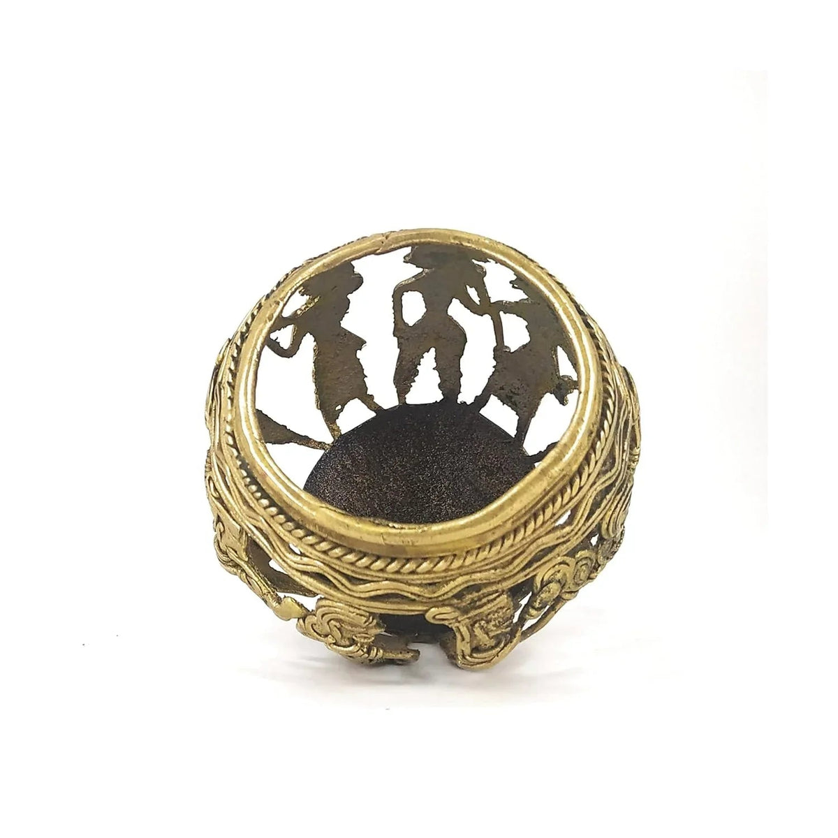 Dhokra Art Brass Tribal Dancers Penstand - ArtyCraftz