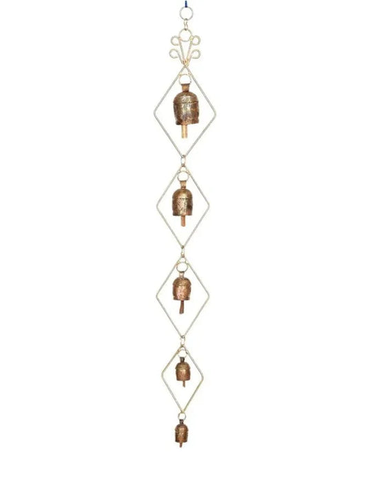 Diamond String of bells copper coated Wind Chime - ArtyCraftz