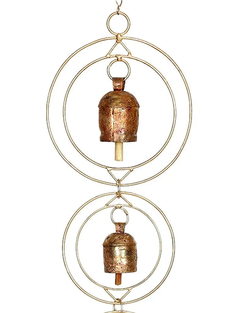 Double Rings Copper Cow Bell Wind Chime - ArtyCraftz