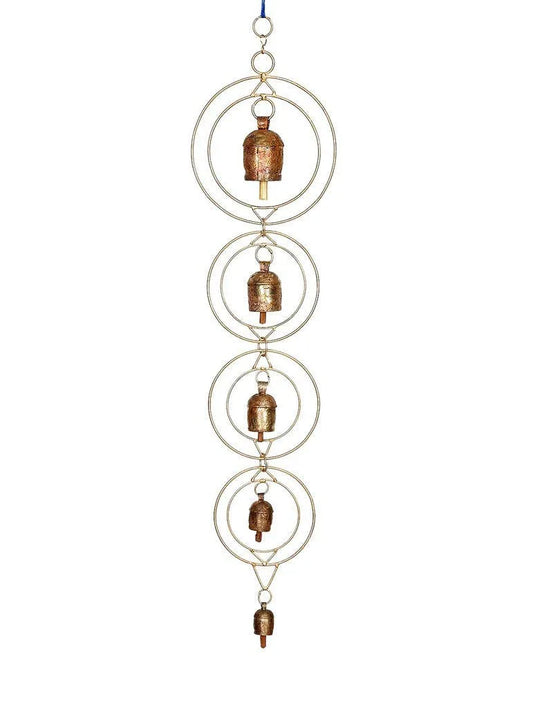 Double Rings Copper Cow Bell Wind Chime - ArtyCraftz
