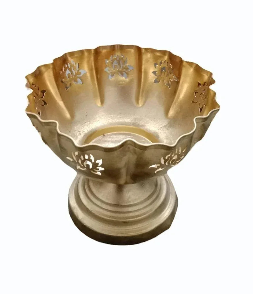 Elegant and Traditional Golden Lotus Urli - ArtyCraftz