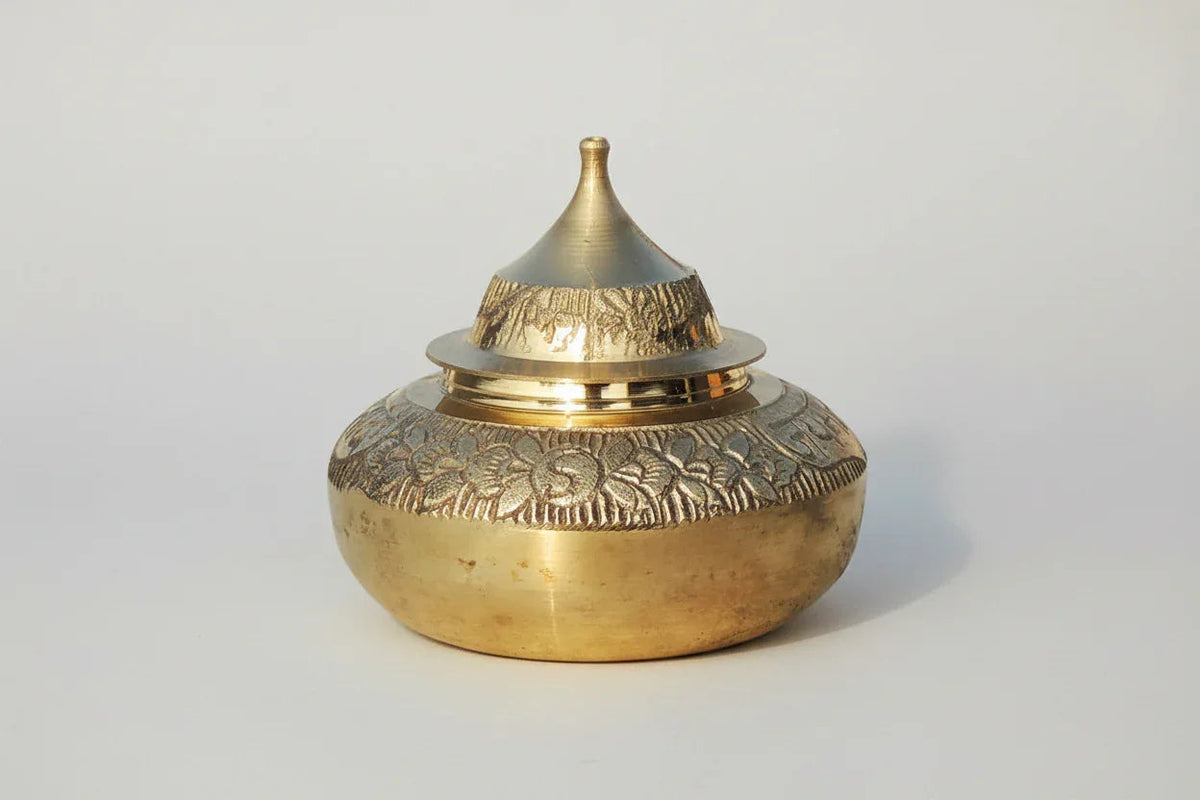Luxury Brass Sindur Box-ArtyCraftz.com