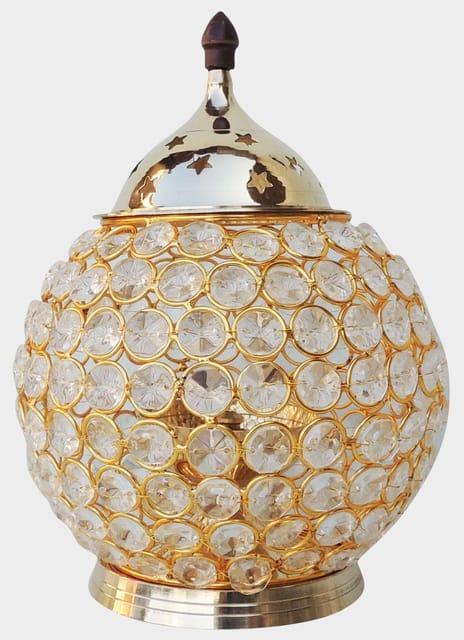 Brass Crystal Matki Diya