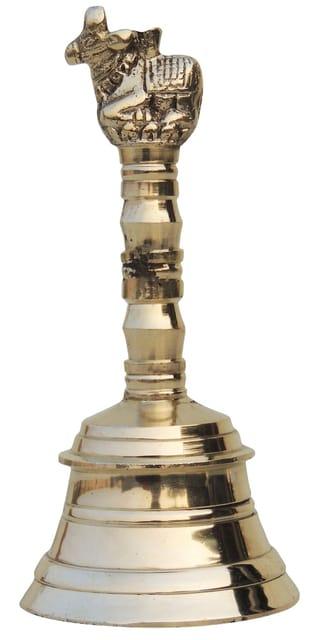 Handcrafted brass Nandi bell for pooja and temple rituals- ArtyCraftz.com