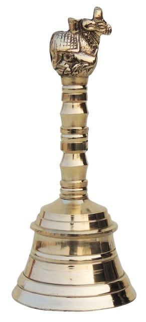Handcrafted brass Nandi bell for pooja and temple rituals- ArtyCraftz.com