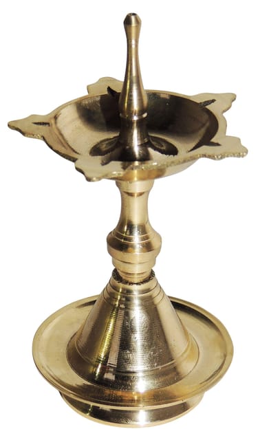 Pure Brass Original Traditional South Fancy Kerala Samay Diya Oil Diwali Puja Lamp