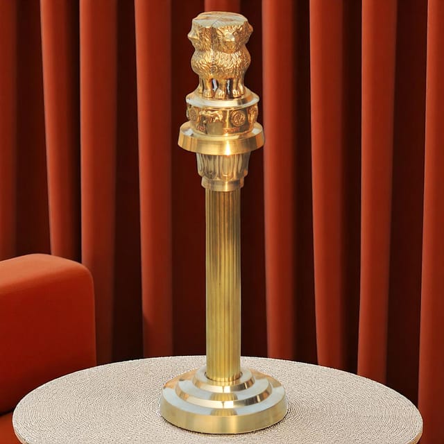 Brass Ashoka Pillar Sculpture- ArtyCraftz.com