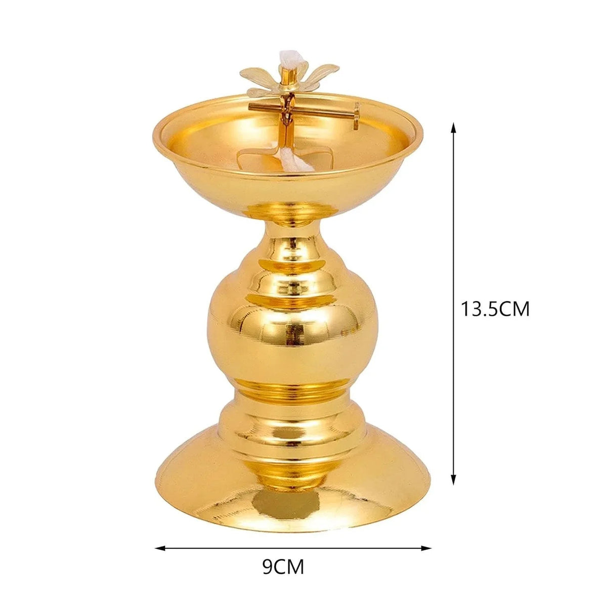 Ghee Lamp Holder - Sacred Flame Alloy Tea Light Holder for Tranquil - ArtyCraftz