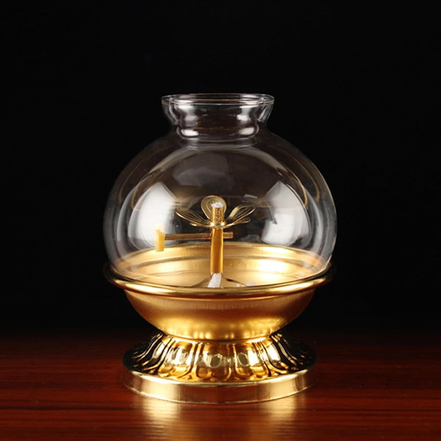 Ghee Lamp Holder - Sacred Flame Alloy Tea Light Holder for Tranquil - ArtyCraftz