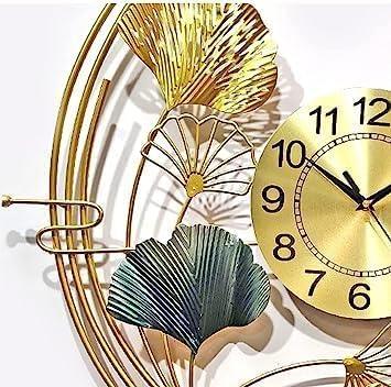 Ginko Leaves on Crescent Moon Wall Clock - ArtyCraftz