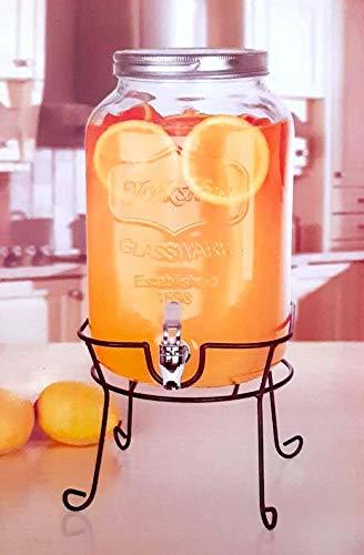 Glass Beverage Dispenser With Stand - ArtyCraftz