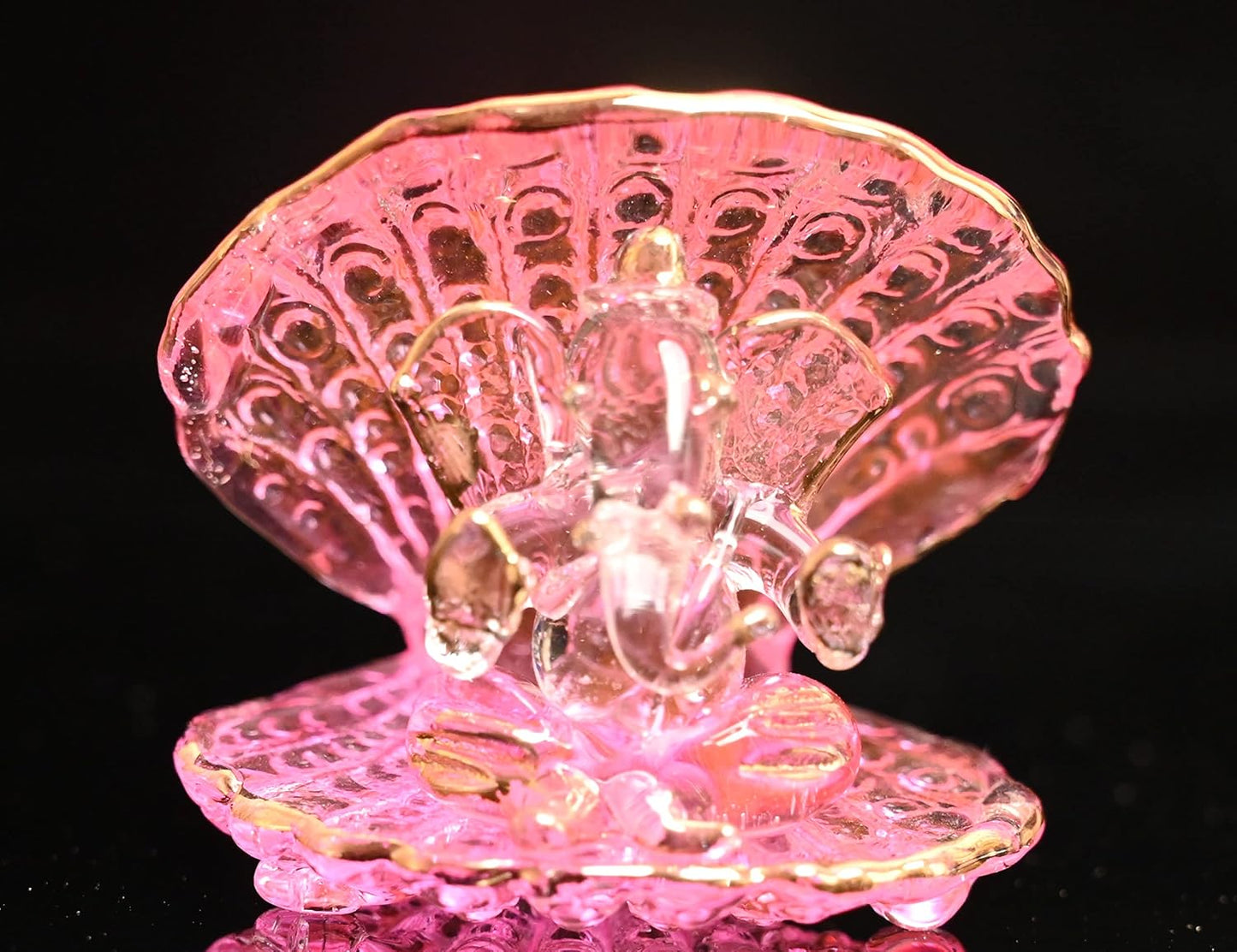 Glass Oyester Ganesh Car Dashboard Idol - ArtyCraftz