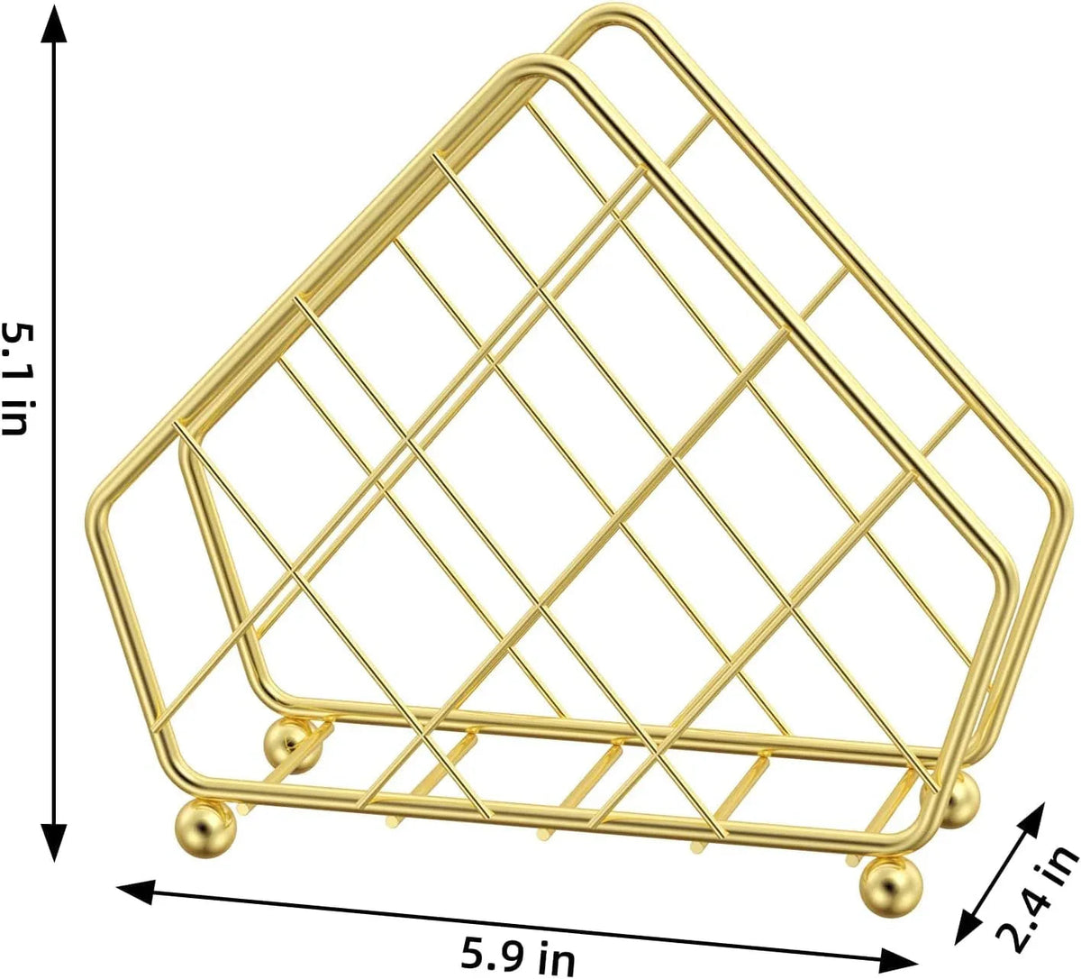 Golden Diamond Metal Napkin Holder - ArtyCraftz