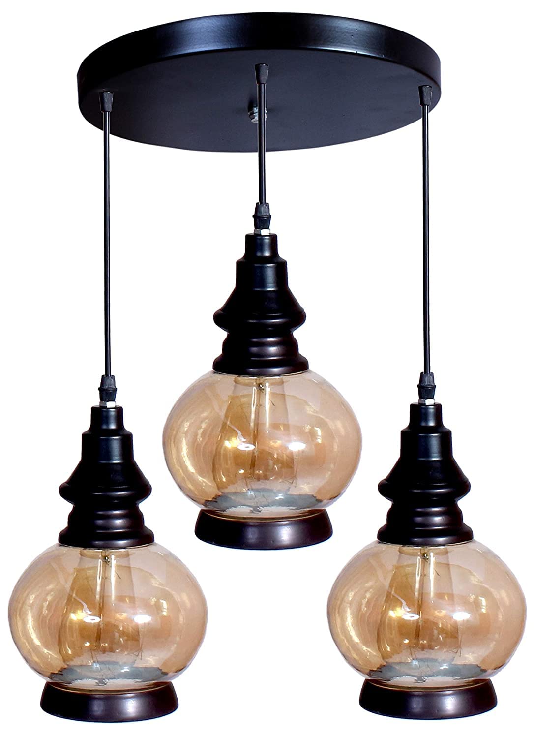 Golden Glass Pendant Hanging Lamp - ArtyCraftz