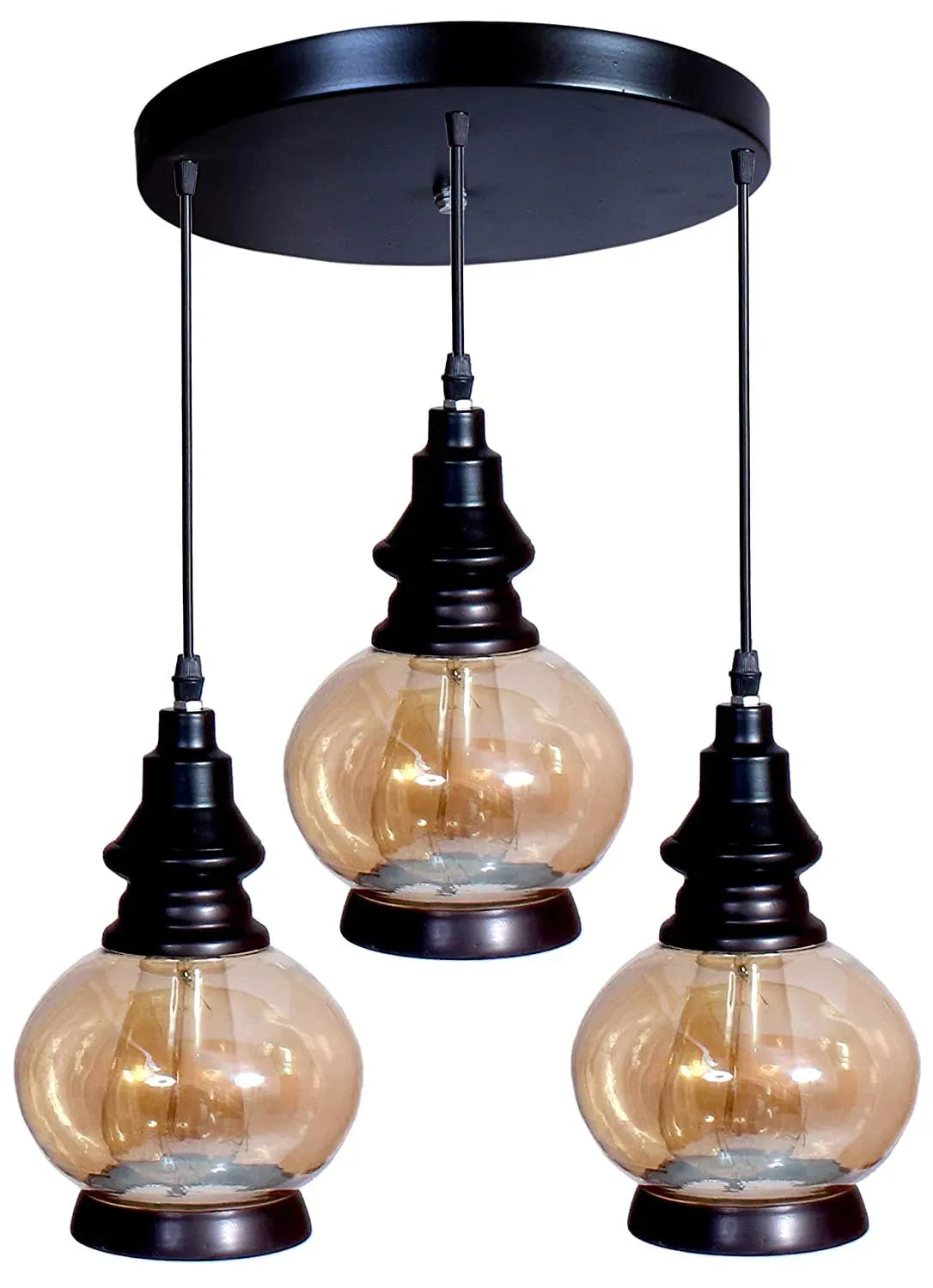 Golden Glass Pendant Hanging Lamp - ArtyCraftz