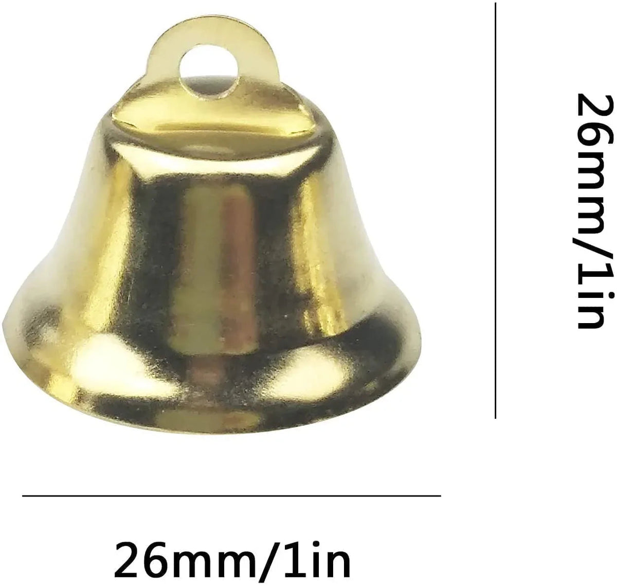 Golden Metal Bells for Christmas Decoration - ArtyCraftz
