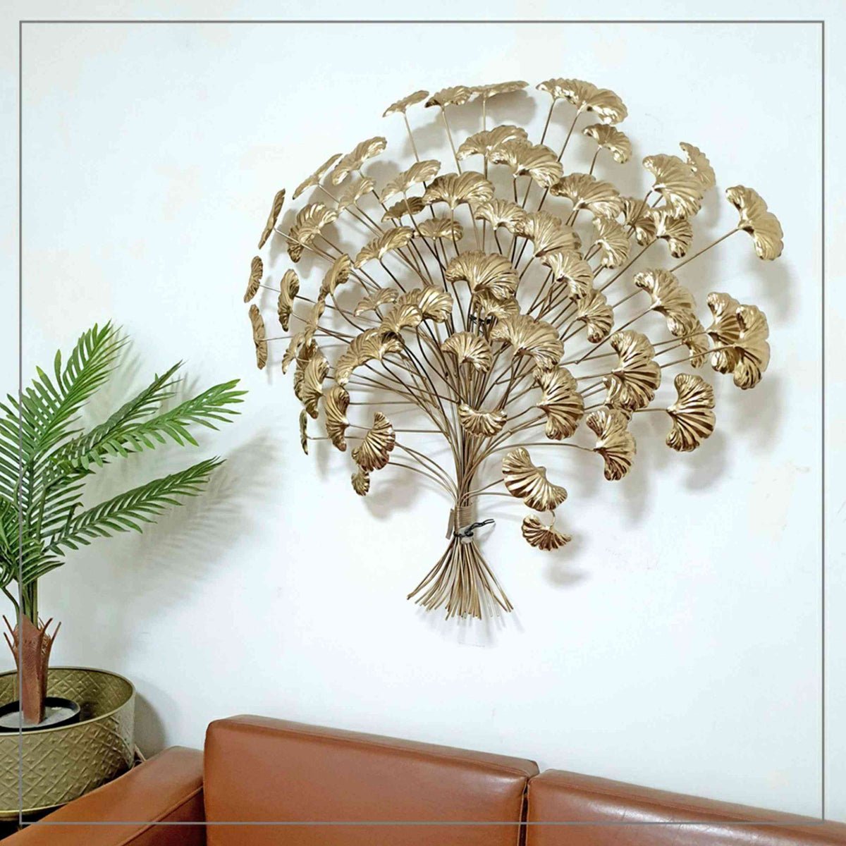 Golden Metal Finish Tree Wall Art - ArtyCraftz