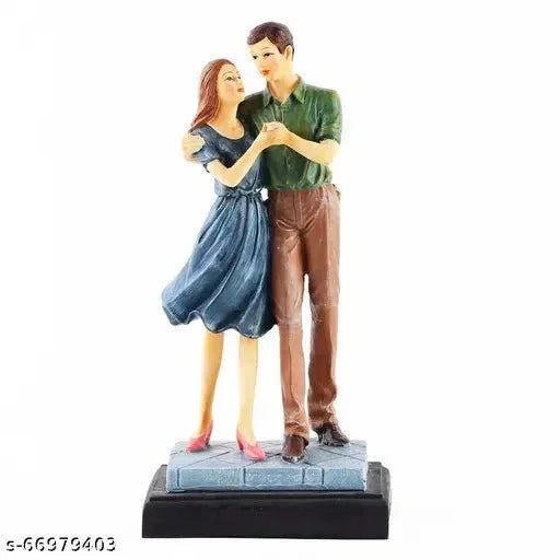 Green and Blue Color Resin Love Couple Statue Showpiece - ArtyCraftz