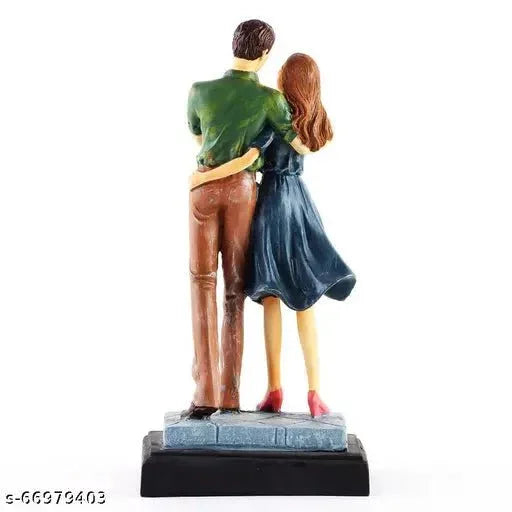Green and Blue Color Resin Love Couple Statue Showpiece - ArtyCraftz