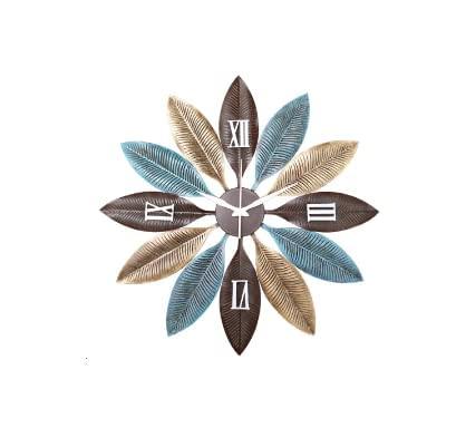 Handcrafted Decorative Leaf Shape Wall Clock 24*24 Inches - ArtyCraftz.com