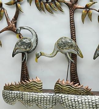 Handcrafted Metal 4 Crane Wall Decor - ArtyCraftz