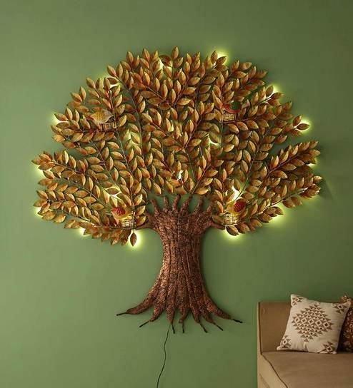 Handcrafted Metal Folding Tree for Wall Decor Hanging - ArtyCraftz