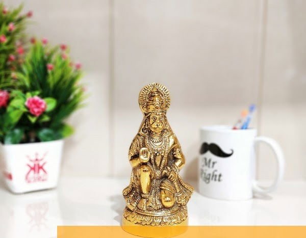 Handcrafted Metal Lord Hanuman for Home Decor - ArtyCraftz