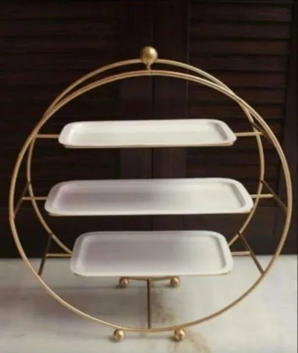 Handcrafted Metal Round Decorative Shelf 18 Inches - ArtyCraftz