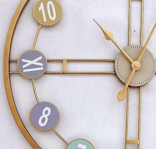 Handcrafted Metal Round Wall Clock for Home Decor and Gifting 24 Inches - ArtyCraftz