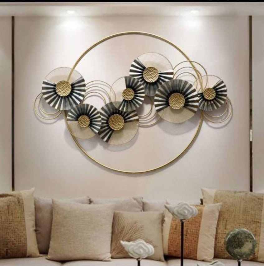 Handcrafted Metal Wall Decor Golden Color 50 *30 Inches - ArtyCraftz